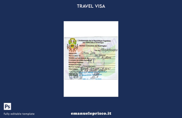 modello di visto togolaise in stile verificato
